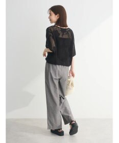 Green Parks 花柄メッシュニットプルオーバー