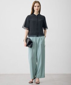 ICB L オーガンコンビシャーティング クロップドシャツ