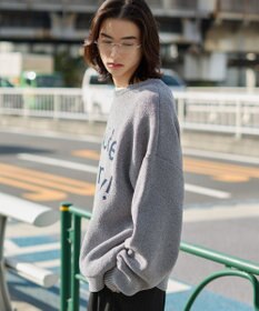 WEGO 【ユニセックス着用ITEM】ベロアモールグラフィックプルオーバー