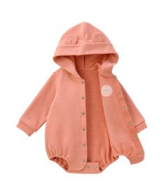 MIKI HOUSE HOT BISCUITS 【70-90cm】【NEW Color Series】耳付きロンパース