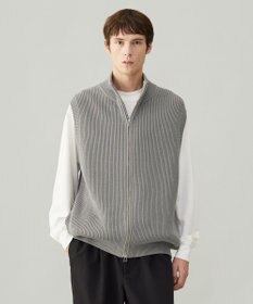 UNFILO MENS スウェットライク ジップベスト [24年秋冬商品]