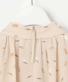 自由区 L 【洗える】ブラッシュドシャドープリント ブラウス