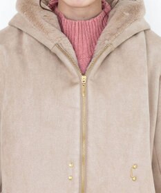 Tiaclasse スエードボンディグフード付きコート