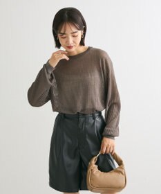 Green Parks ラメシアーリブニットプルオーバー