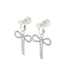 Maison de FLEUR ダイヤレーンリボンイヤリング