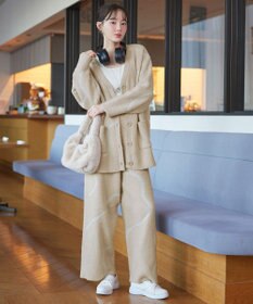 Tiaclasse ふわもちニュアンス配色ニットパンツ