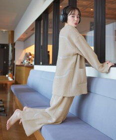 Tiaclasse ふわもちニュアンス配色ニットパンツ