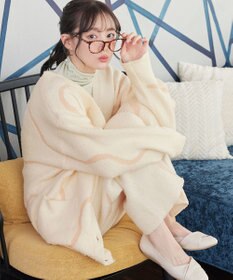 Tiaclasse ふわもちニュアンス配色ニットパンツ