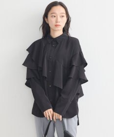 earth music&ecology アシメラッフルシャツ