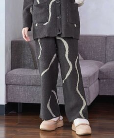 Tiaclasse ふわもちニュアンス配色ニットパンツ