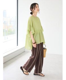 CRAFT STANDARD BOUTIQUE リネンレーヨンストライプイージーパンツ