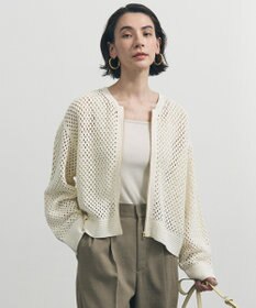 UNFILO クロシェレースニット ZIPカーディガン
