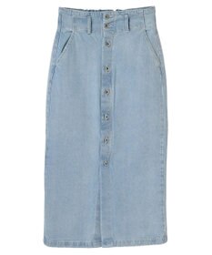 earth music&ecology ボタンナローデニムスカート