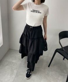 WEGO ナイロンティアードロングスカート