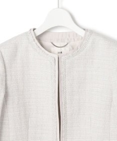 23区 L 【セットアップ対応】ライトシャインツイード ノーカラージャケット
