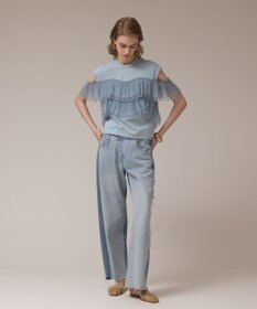 GRACE CONTINENTAL プリーツチュールカットトップ