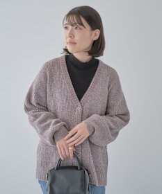Green Parks ベロアモールＶネックカーディガン