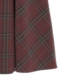 earth music&ecology バックレースアップチェックスカート