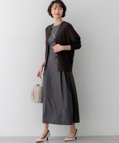 23区 S 【先行予約】レーヨンポリエステルストレッチ Vネック カーディガン