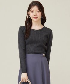 ANY SIS 【洗える】プチジュエル ニット