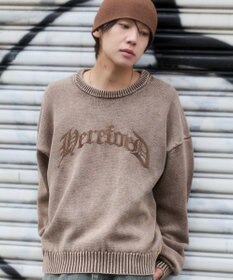 WEGO ブリーチニットグラフィックプルオーバー