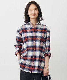 J.PRESS LADIES L コットン起毛タータンチェック シャツ ブラウス