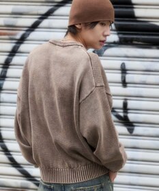 WEGO ブリーチニットグラフィックプルオーバー