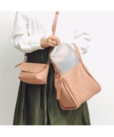 UNBILLION カシュカシュ cachecache / ミニショルダー付きソフトレザー調ミニトートバッグ