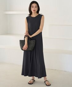 UNFILO ドライタッチフライス フレアワンピース