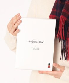 MOONBAT 【WEB限定】MACKINTOSH PHILOSOPHY バッキンガムベア付きウール100%無地マフラー (パッケージ付き)