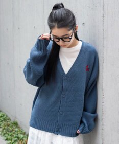 WEGO 【ユニセックス着用ITEM】ワンポイントニットカーディガン