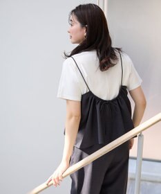 ANY 【2SET/洗濯機可】テックリネンキャミソール×パンツセットアップ