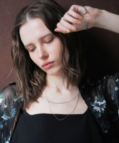 YECCA VECCA ステンレス2連チェーンネックレス