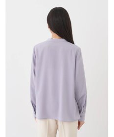 earth music&ecology バンドカラーブラウス