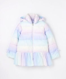 ANY KIDS 【フード取り外し/洗濯機可能】中綿フリル リボンコート