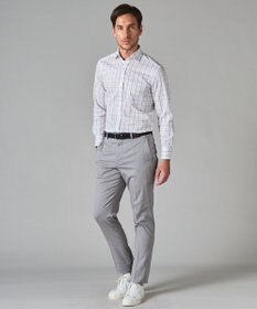 GOTAIRIKU 春夏向け【形態安定】SUMMERPREMIUMPLEATS_スモールワイドカラー 長袖ドレスシャツ（ストライプ/チェック）