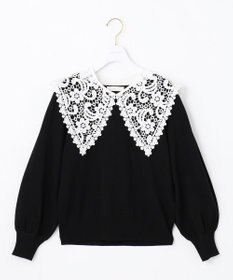 ANY SIS 【2WAY】レース襟付き ニット