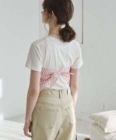 WEGO 【ANGIE VINTAGE】スカーフ付きオーバーサイズストライプシャツ