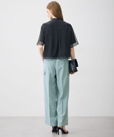 ICB L オーガンコンビシャーティング クロップドシャツ