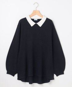 組曲 L 襟付きチュニック プルオーバー