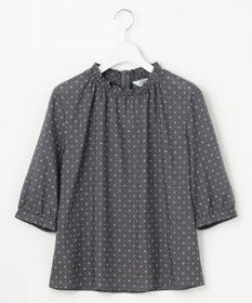 J.PRESS LADIES 【洗える】ジオメトリックプリント ブラウス