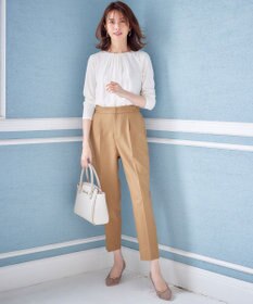 ANY SIS 【洗える】サイドバックルタックテーパード パンツ