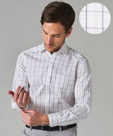 GOTAIRIKU 春夏向け【形態安定】SUMMERPREMIUMPLEATS_スモールワイドカラー 長袖ドレスシャツ（ストライプ/チェック）