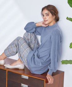 Tiaclasse 【安田美沙子さん着用・洗える】起毛チェック柄ワイドパンツ