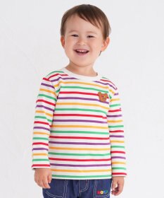 MIKI HOUSE HOT BISCUITS 【80-120cm】 ボーダー 長袖Tシャツ