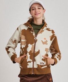 WOMEN】ピント柄 ジップアップニットフーディ / PW CIRCULUS