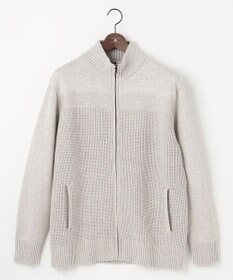 JOSEPH ABBOUD 【キングサイズ・洗える】コットンバルキーニットブルゾン