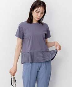 組曲 L クールプレーティング天竺プリーツ カットソー