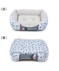 PET PARADISE リサとガスパール接触冷感 四角 クールカドラーベッド《水色》（57×45cm）
