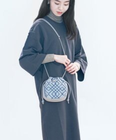 ショルダーの長さ調節可能/軽量】<Upcycle bag> cross - S 巾着バッグ